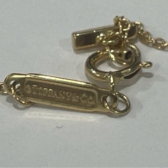 Tiffany & Co Women’s 18k Gold Necklace T Smile Mini Pendent 18 Inch - Picture 9 of 9